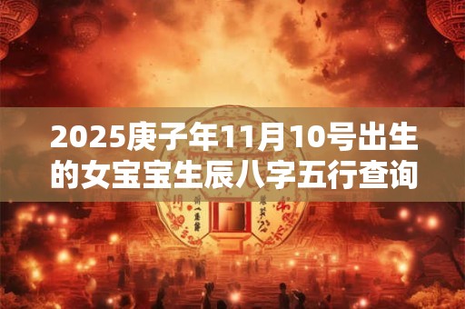 2025庚子年11月10号出生的女宝宝生辰八字五行查询