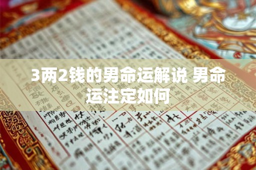 3两2钱的男命运解说 男命运注定如何