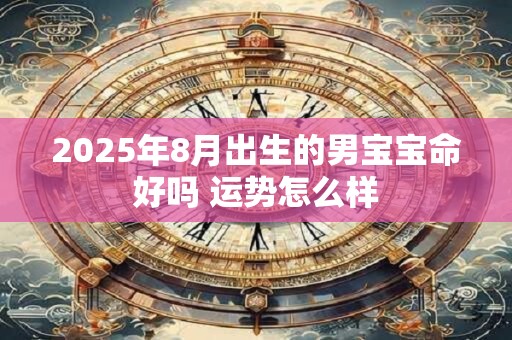 2025年8月出生的男宝宝命好吗 运势怎么样
