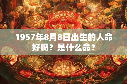 1957年8月8日出生的人命好吗？是什么命？