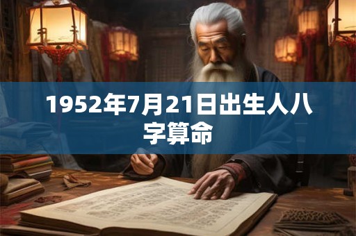 1952年7月21日出生人八字算命 1952年7月21日出生人八字算命