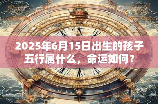2025年6月15日出生的孩子五行属什么，命运如何？