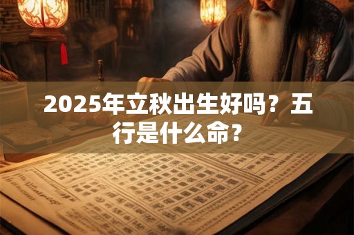 2025年立秋出生好吗？五行是什么命？