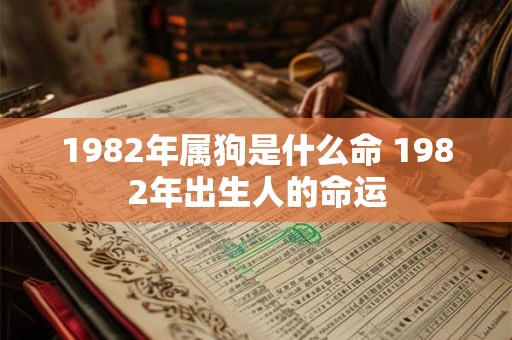 1982年属狗是什么命 1982年出生人的命运