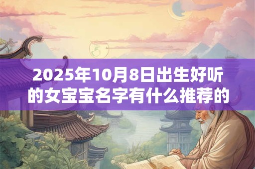 2025年10月8日出生好听的女宝宝名字有什么推荐的