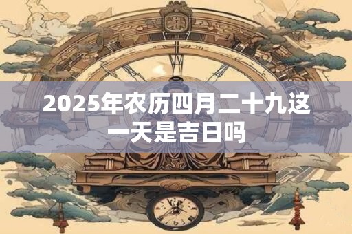 2026年农历四月二十九这一天是吉日吗