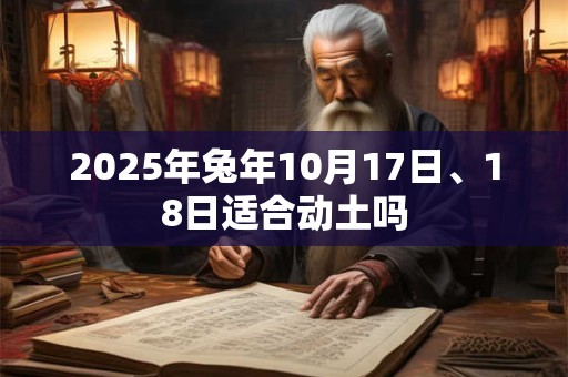 2025年兔年10月17日、18日适合动土吗