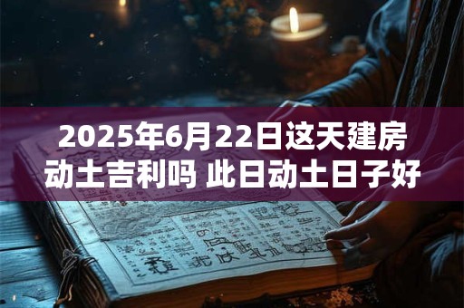 2025年6月22日这天建房动土吉利吗 此日动土日子好吗