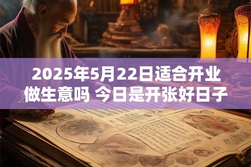 2025年5月22日适合开业做生意吗 今日是开张好日子吗
