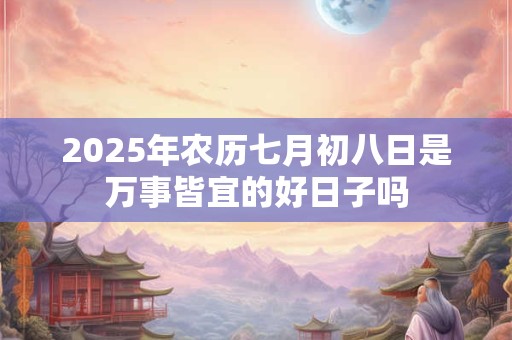 2026年农历七月初八日是万事皆宜的好日子吗