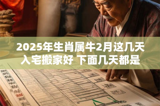 2025年生肖属牛2月这几天入宅搬家好 下面几天都是吉日