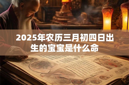 2025年农历三月初四日出生的宝宝是什么命