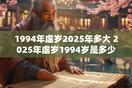 1994年虚岁2025年多大 2025年虚岁1994岁是多少