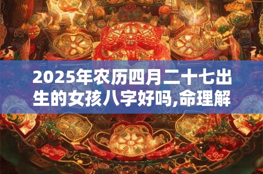 2025年农历四月二十七出生的女孩八字好吗,命理解析