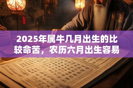 2025年属牛几月出生的比较命苦，农历六月出生容易与父母犯冲
