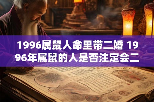 1996属鼠人命里带二婚 1996年属鼠的人是否注定会二婚