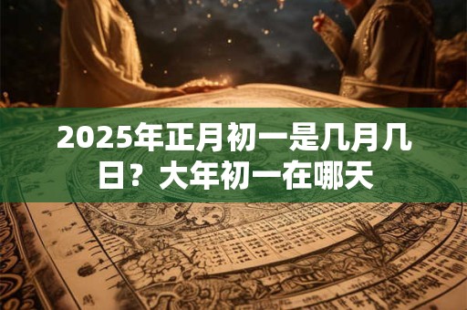 2025年正月初一是几月几日？大年初一在哪天
