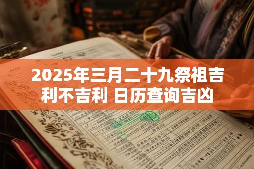 2025年三月二十九祭祖吉利不吉利 日历查询吉凶