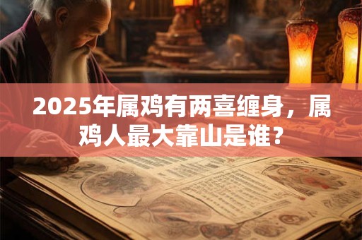 2025年属鸡有两喜缠身，属鸡人最大靠山是谁？