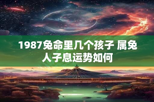 1987兔命里几个孩子 属兔人子息运势如何 1987兔命里几个孩子 属兔人子息运势如何
