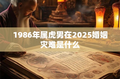 1986年属虎男在2025婚姻灾难是什么
