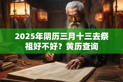 2025年阴历三月十三去祭祖好不好？黄历查询