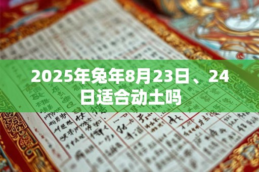 2025年兔年8月23日、24日适合动土吗 2025年兔年8月23日、24日适合动土吗