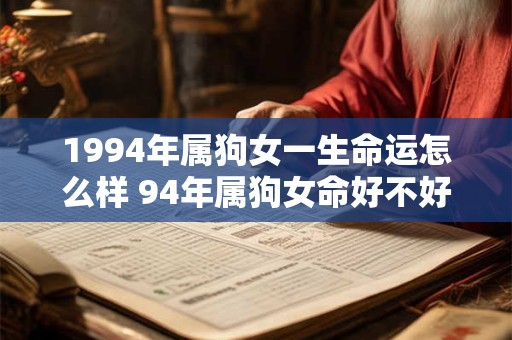 1994年属狗女一生命运怎么样 94年属狗女命好不好