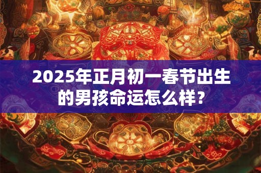 2025年正月初一春节出生的男孩命运怎么样? 2025年正月初一春节出生的男孩命运怎么样?