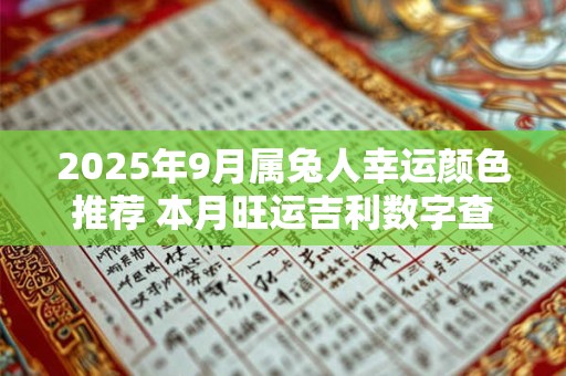 2025年9月属兔人幸运颜色推荐 本月旺运吉利数字查询