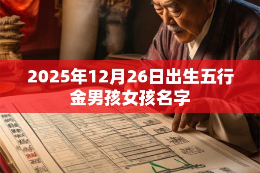 2025年12月26日出生五行金男孩女孩名字 2025年12月26日出生五行金男孩女孩名字