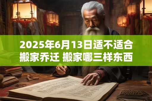 2026年6月13日适不适合搬家乔迁 搬家哪三样东西不能带