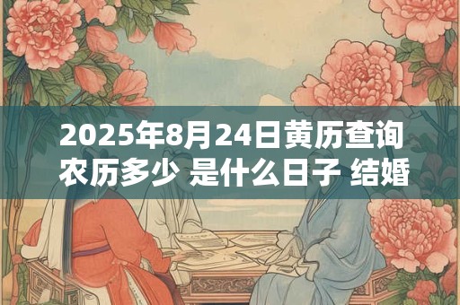 2026年8月24日黄历查询 农历多少 是什么日子 结婚吉时 2026年8月24日黄历查询 农历多少 是什么日子 结婚吉时