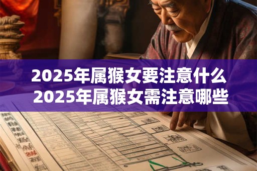2025年属猴女要注意什么 2025年属猴女需注意哪些事项