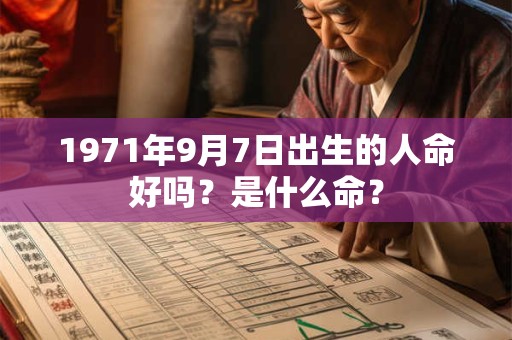 1971年9月7日出生的人命好吗?是什么命? 1971年9月7日出生的人命好吗?是什么命?
