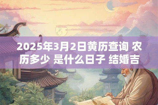 2025年3月2日黄历查询 农历多少 是什么日子 结婚吉时
