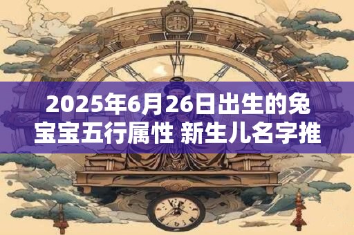 2025年6月26日出生的兔宝宝五行属性 新生儿名字推荐