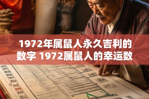 1972年属鼠人永久吉利的数字 1972属鼠人的幸运数字是