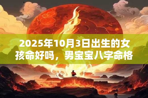 2025年10月3日出生的女孩命好吗，男宝宝八字命格