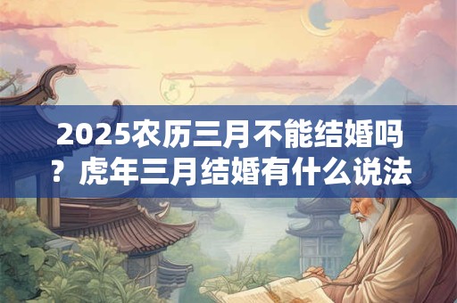 2025农历三月不能结婚吗？虎年三月结婚有什么说法？