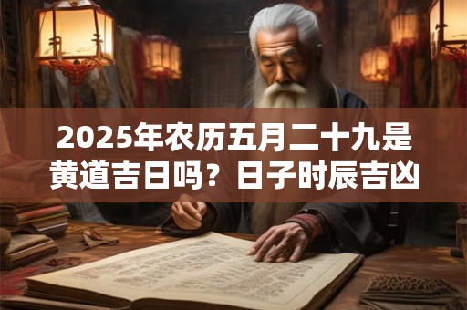 2025年农历五月二十九是黄道吉日吗？日子时辰吉凶？