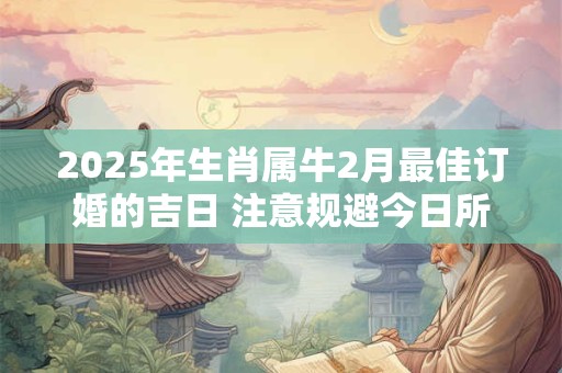 2025年生肖属牛2月最佳订婚的吉日 注意规避今日所冲