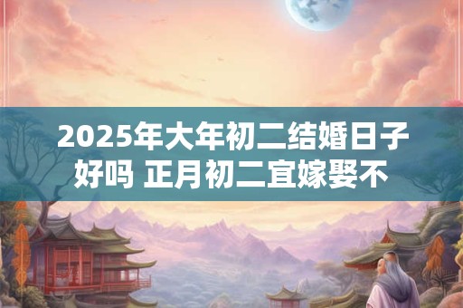 2025年大年初二结婚日子好吗 正月初二宜嫁娶不