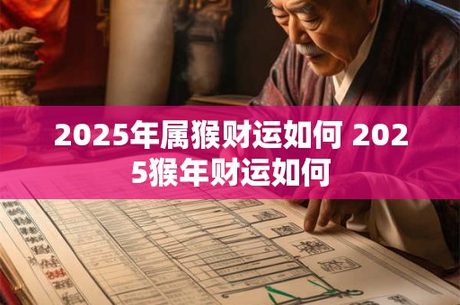 2026年属猴财运如何 2026猴年财运如何