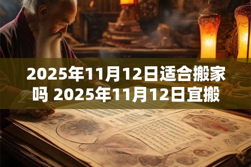 2025年11月12日适合搬家吗 2025年11月12日宜搬家吗