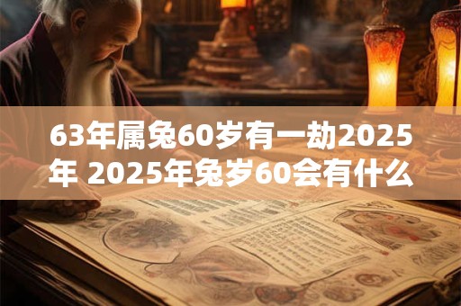 63年属兔60岁有一劫2025年 2025年兔岁60会有什么劫数