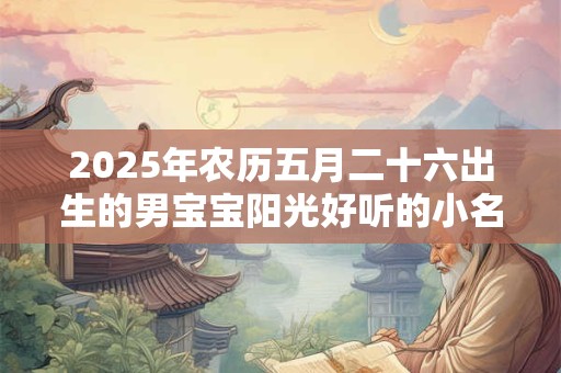 2025年农历五月二十六出生的男宝宝阳光好听的小名大全