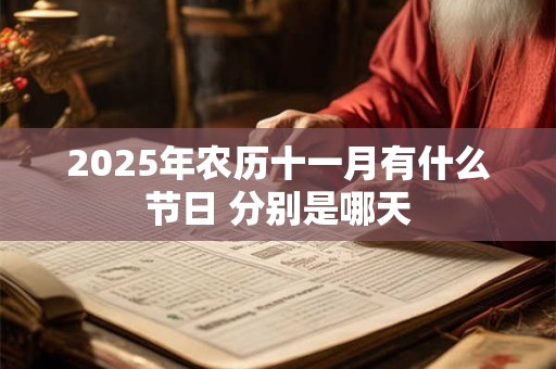 2025年农历十一月有什么节日 分别是哪天