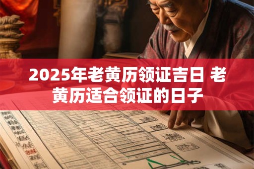 2025年老黄历领证吉日 老黄历适合领证的日子