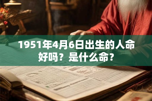 1951年4月6日出生的人命好吗?是什么命? 1951年4月6日出生的人命好吗?是什么命?